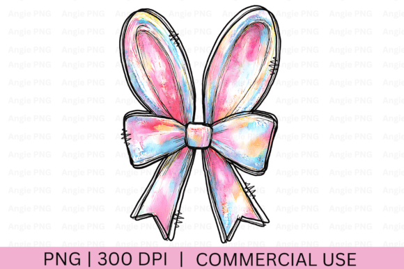 Easter Coquette Bow, Bunny Ears PNG
