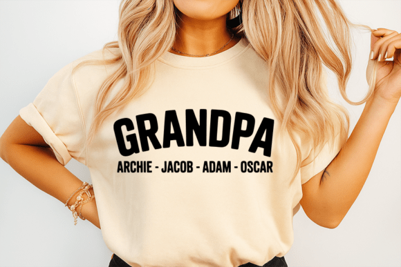 Grandpa with Names Family Members Gift