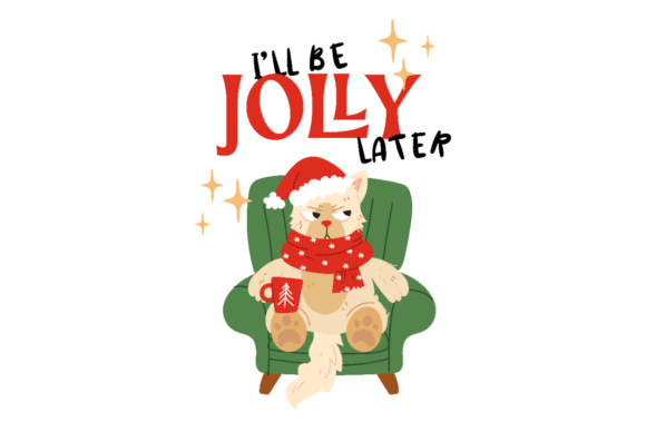 Grumpy Christmas Cat, Be Jolly Later