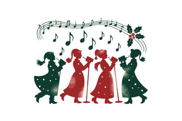 Musical Notes Carolers Print Template