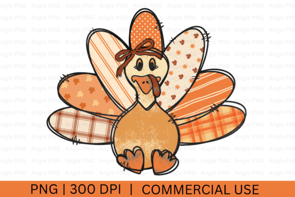 Thanksgiving Girl Turkey Coquette PNG