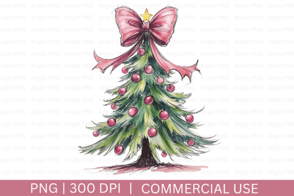 Whimsical Preppy Pink Christmas Tree